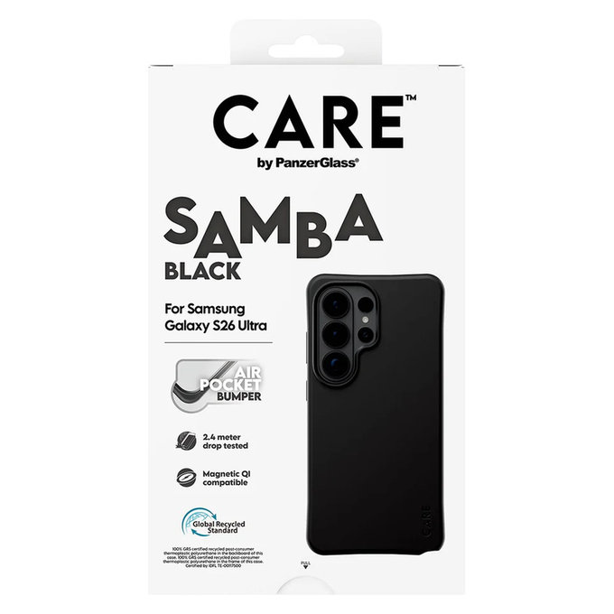 Caz Samba cu QI pentru Samsung Galaxy S26 Ultra, Negru, PanzerGlass
