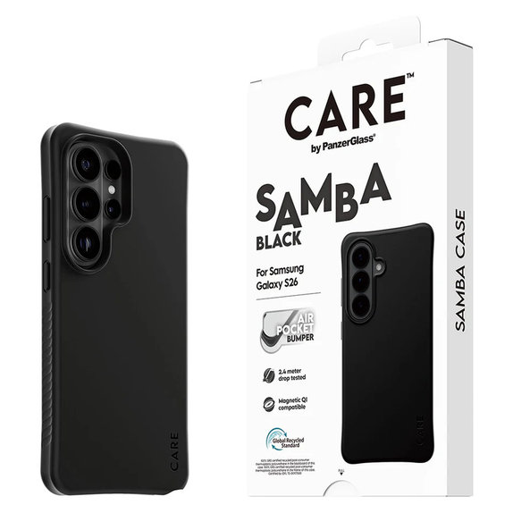Caz Samba cu QI pentru Samsung Galaxy S26 Ultra, Negru, PanzerGlass