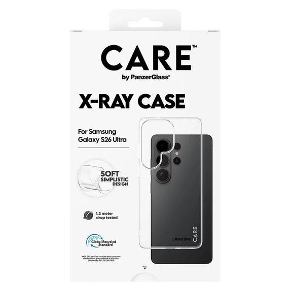 Caz X-Ray pentru Samsung Galaxy S26 Ultra, Transparent, PanzerGlass