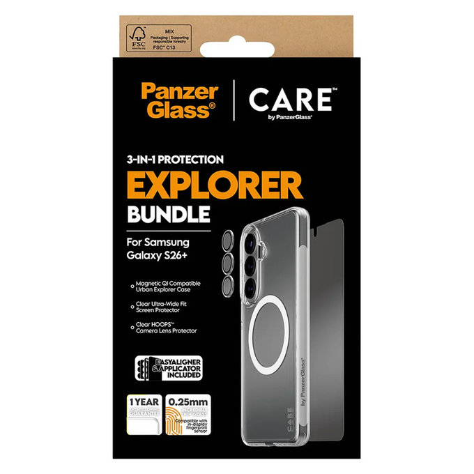 Bundle Explorer 3 în 1 pentru Samsung Galaxy S26+, PanzerGlass
