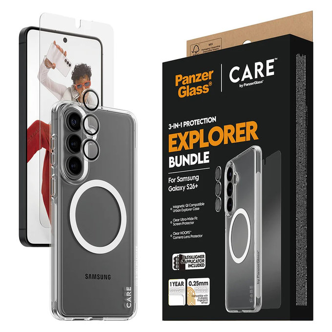Bundle Explorer 3 în 1 pentru Samsung Galaxy S26+, PanzerGlass