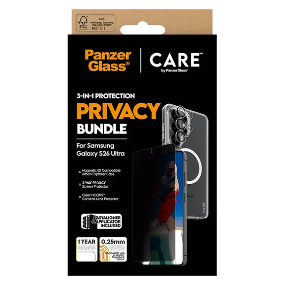 Bundle Privacy 3 în 1 pentru Samsung Galaxy S26 Ultra, PanzerGlass