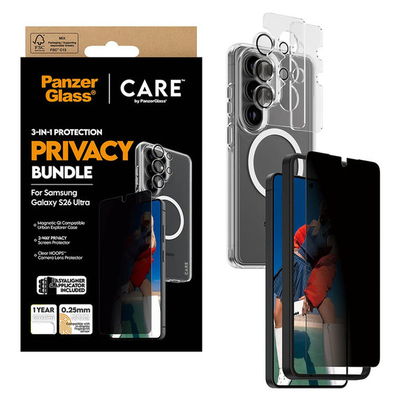 Bundle Privacy 3 în 1 pentru Samsung Galaxy S26 Ultra, PanzerGlass