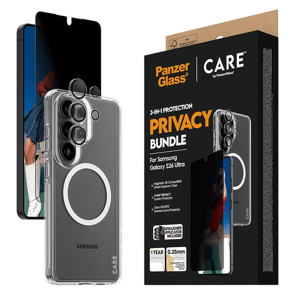 Bundle Privacy 3 în 1 pentru Samsung Galaxy S26 Ultra, PanzerGlass