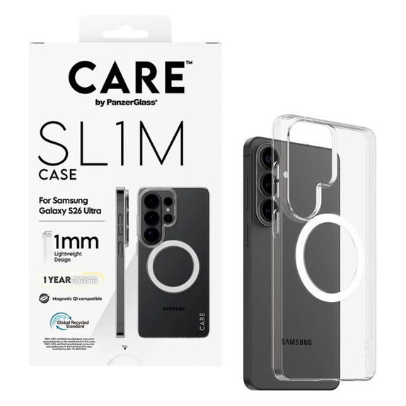 Caz SL1M pentru Samsung Galaxy S26 Ultra, transparentă, PanzerGlass