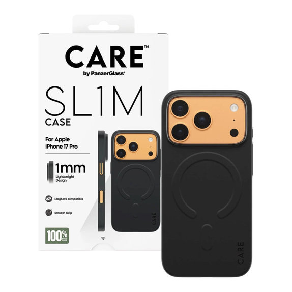 Caz SL1M pentru iPhone 17 Pro, negru, PanzerGlass