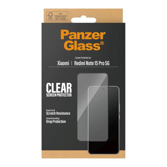 Sticlă securizată UWF pentru Xiaomi Redmi Note 15 Pro 5G, Negru, PanzerGlass