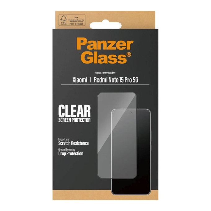 Sticlă securizată UWF pentru Xiaomi Redmi Note 15 Pro 5G, Negru, PanzerGlass