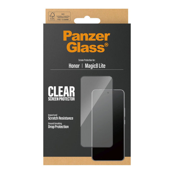 Sticlă securizată UWF pentru Honor Magic8 Lite, Negru, PanzerGlass