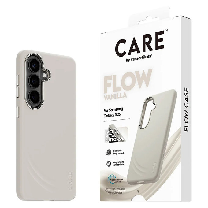 Caz FLOW cu QI pentru Samsung Galaxy S26, Vanilla, PanzerGlass