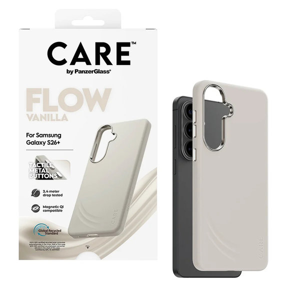 Caz FLOW cu QI pentru Samsung Galaxy S26+, Vanilla, PanzerGlass