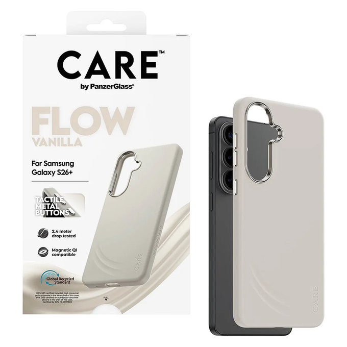 Caz FLOW cu QI pentru Samsung Galaxy S26+, Vanilla, PanzerGlass
