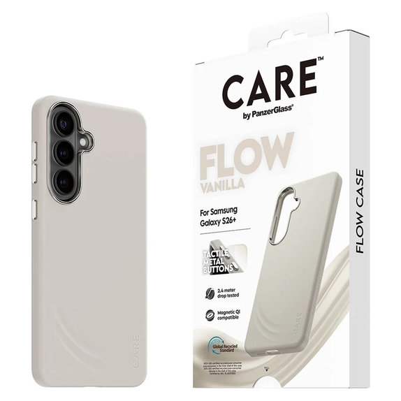 Caz FLOW cu QI pentru Samsung Galaxy S26+, Vanilla, PanzerGlass