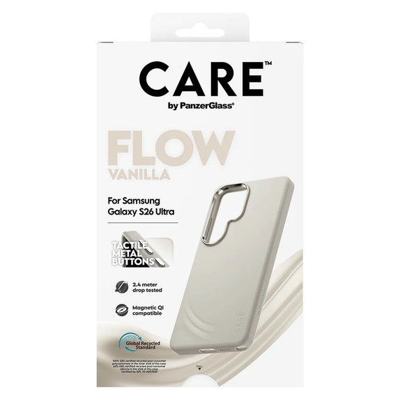 Caz FLOW cu QI pentru Samsung Galaxy S26 Ultra, Vanilla, PanzerGlass
