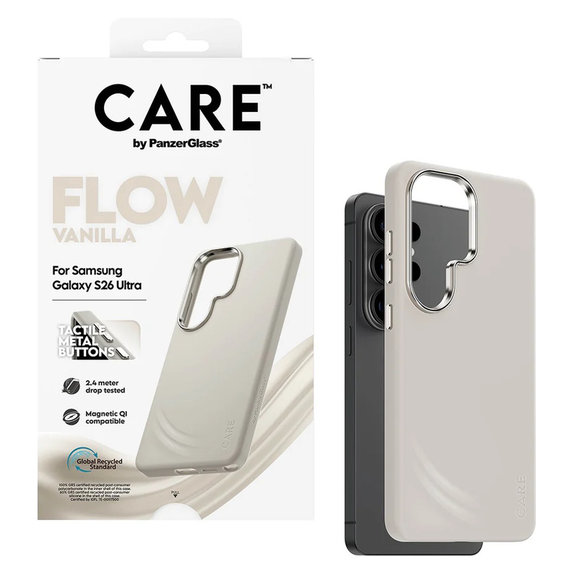 Caz FLOW cu QI pentru Samsung Galaxy S26 Ultra, Vanilla, PanzerGlass
