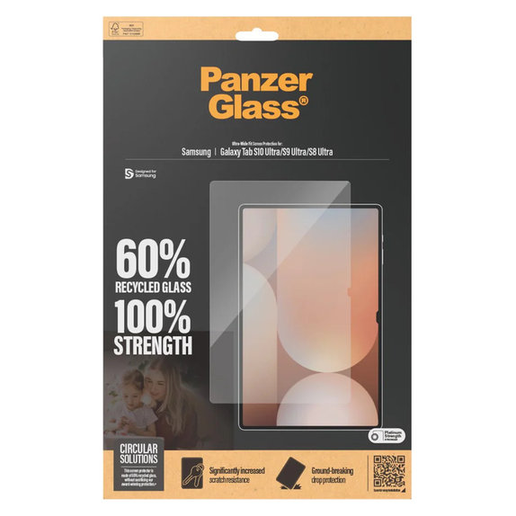 Sticlă securizată UWF pentru Samsung Galaxy Tab S8 Ultra/S9 Ultra/S10 Ultra, Transparent, PanzerGlass