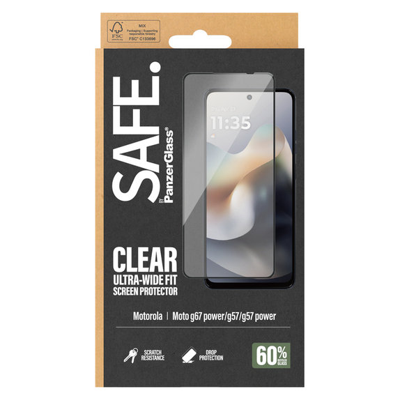 Sticlă securizată UWF pentru Motorola Moto G57 Power 5G, Negru, SAFE by PanzerGlass