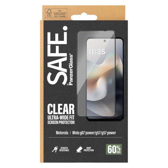 Sticlă securizată UWF pentru Motorola Moto G57 Power 5G, Negru, SAFE by PanzerGlass