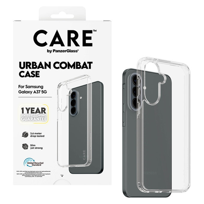 Caz Urban Combat pentru Samsung Galaxy A37, Transparent, PanzerGlass