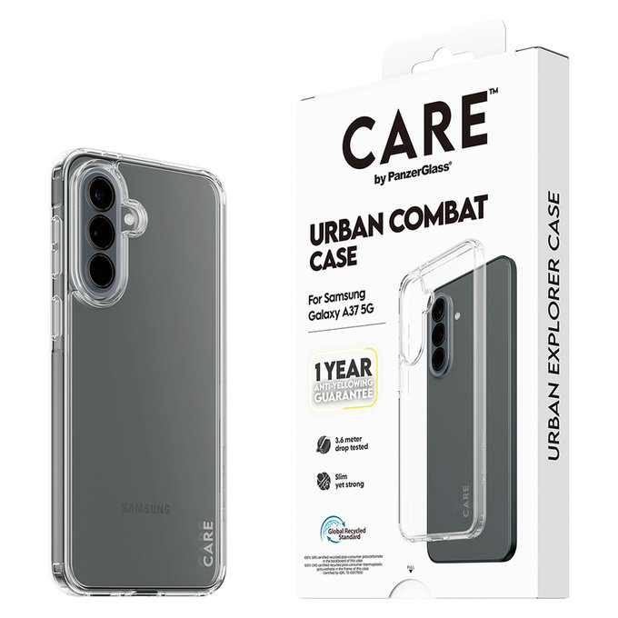 Caz Urban Combat pentru Samsung Galaxy A37, Transparent, PanzerGlass