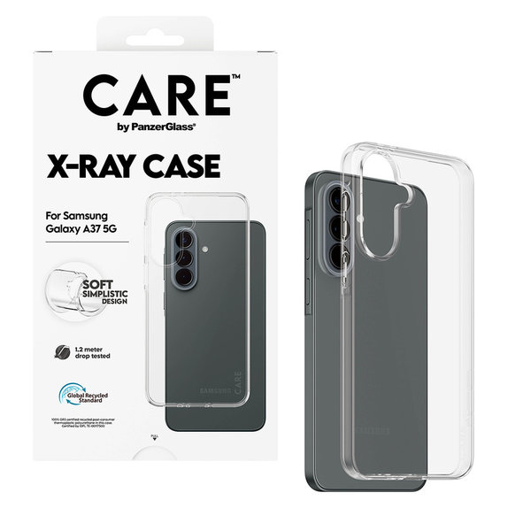 Caz X-Ray pentru Samsung Galaxy A37, Transparent, PanzerGlass
