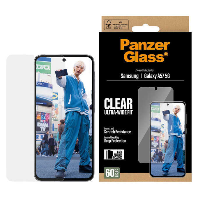 PanzerGlass - Sticlă securizată UWF cu aplicator pentru Samsung Galaxy A57, transparentă
