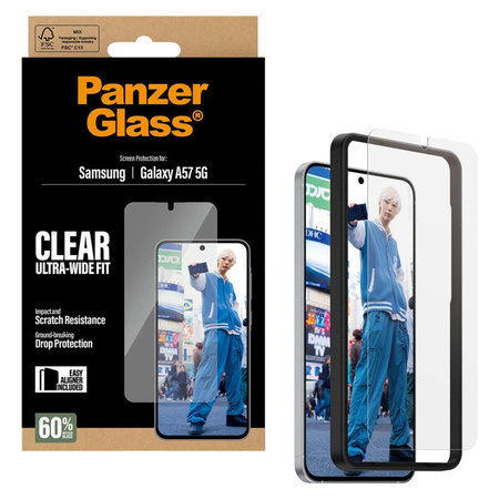PanzerGlass - Sticlă securizată UWF cu aplicator pentru Samsung Galaxy A57, transparentă