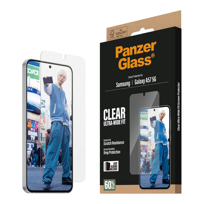PanzerGlass - Sticlă securizată UWF cu aplicator pentru Samsung Galaxy A57, transparentă