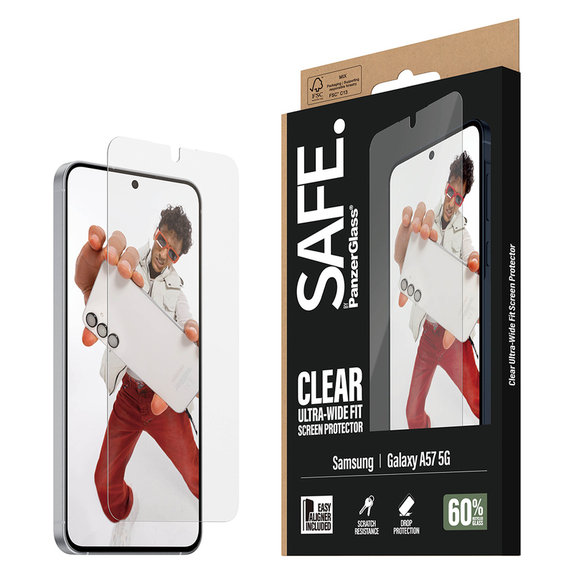 Sticlă securizată UWF cu aplicator pentru Samsung Galaxy A57, Transparent, SAFE by PanzerGlass