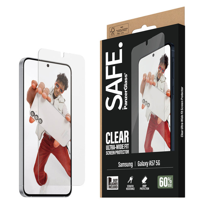 Sticlă securizată UWF cu aplicator pentru Samsung Galaxy A57, Transparent, SAFE by PanzerGlass