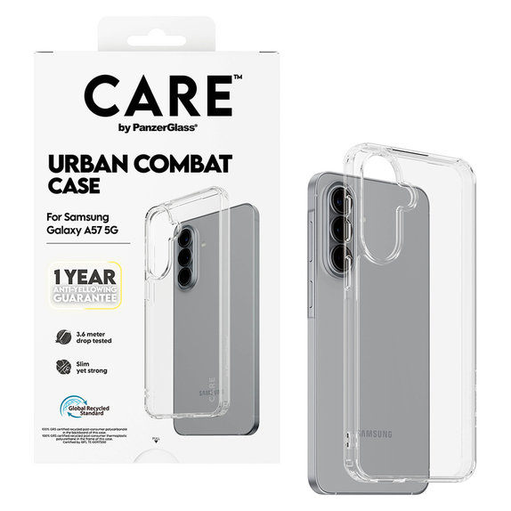 Caz Urban Combat pentru Samsung Galaxy A57, Transparent, PanzerGlass