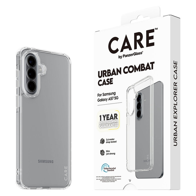 Caz Urban Combat pentru Samsung Galaxy A57, Transparent, PanzerGlass
