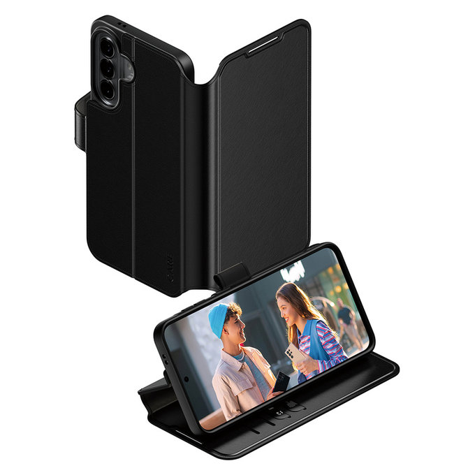 Caz Wallet Kickstand pentru Samsung Galaxy A57, Negru, PanzerGlass