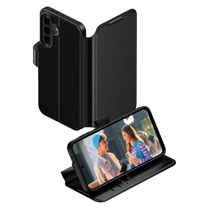 Caz Wallet Kickstand pentru Samsung Galaxy A37, Negru, PanzerGlass
