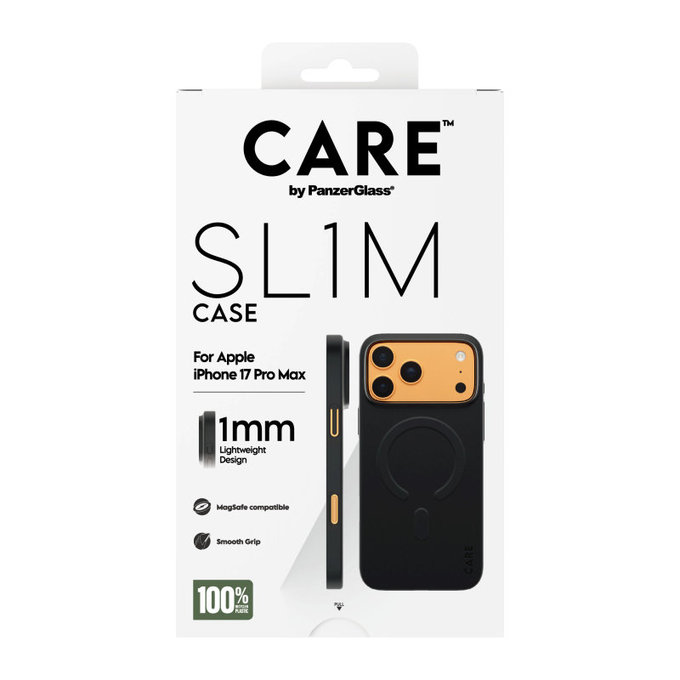 Caz SL1M pentru iPhone 17 Pro Max, negru, PanzerGlass