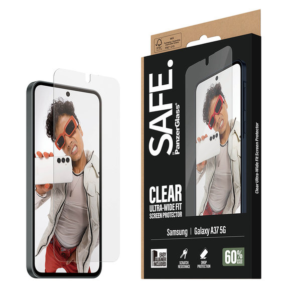 Sticlă securizată UWF cu aplicator pentru Samsung Galaxy A37, Transparent, SAFE by PanzerGlass