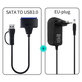 Adaptor USB 3.0 / USB-C la SATA pentru HDD/SSD de 2.5" și 3.5", cu sursă de alimentare