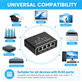Switch Gigabit Ethernet RJ45 cu 4 porturi, 1000 Mbps