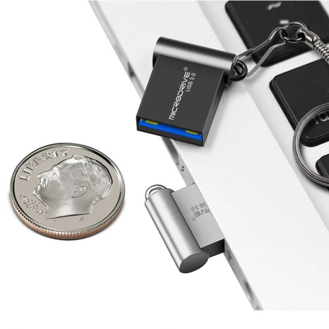Stick USB metalic 64 GB, USB 3.0, argintiu