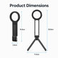Suport magnetic pliabil pentru telefon, compatibil cu MagSafe, negru