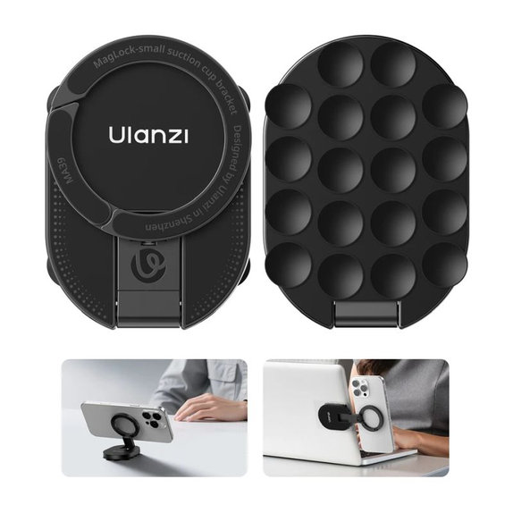 Suport magnetic cu ventuză Ulanzi MA39, negru
