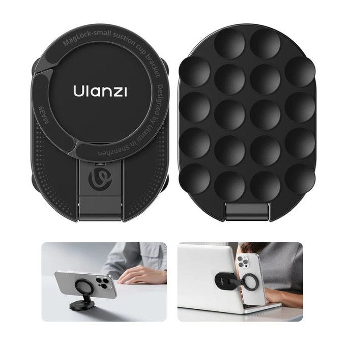 Suport magnetic cu ventuză Ulanzi MA39, negru
