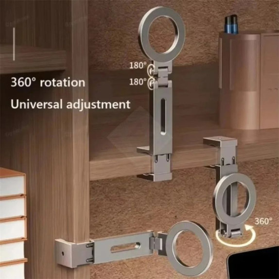Suport magnetic rotativ universal pentru telefon, gri