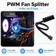 Hub PWM pentru ventilatoare, 4 pini, 5 porturi