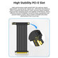 Cablu riser PCIe 4.0 x16 pentru placă video, 20cm, negru