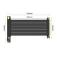 Cablu riser PCIe 4.0 x16 pentru placă video, 20cm, negru