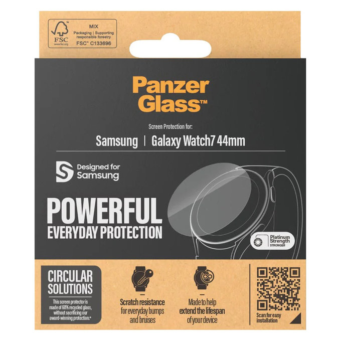 Sticlă securizată UWF pentru Samsung Galaxy Watch7 44 mm, Transparent, PanzerGlass
