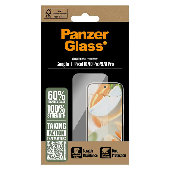 Sticlă securizată pentru Google Pixel 10/10 Pro/9/9 Pro, Transparent, PanzerGlass