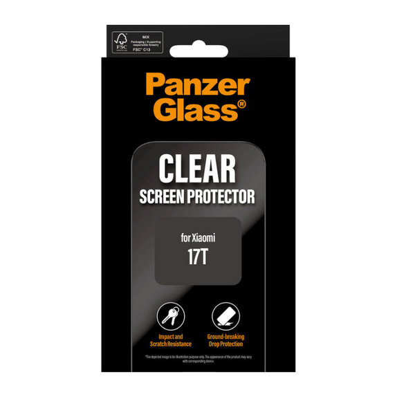 Sticlă securizată UWF pentru Xiaomi 17T, Negru, PanzerGlass