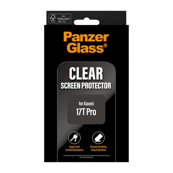 Sticlă securizată UWF pentru Xiaomi 17T Pro, Negru, PanzerGlass